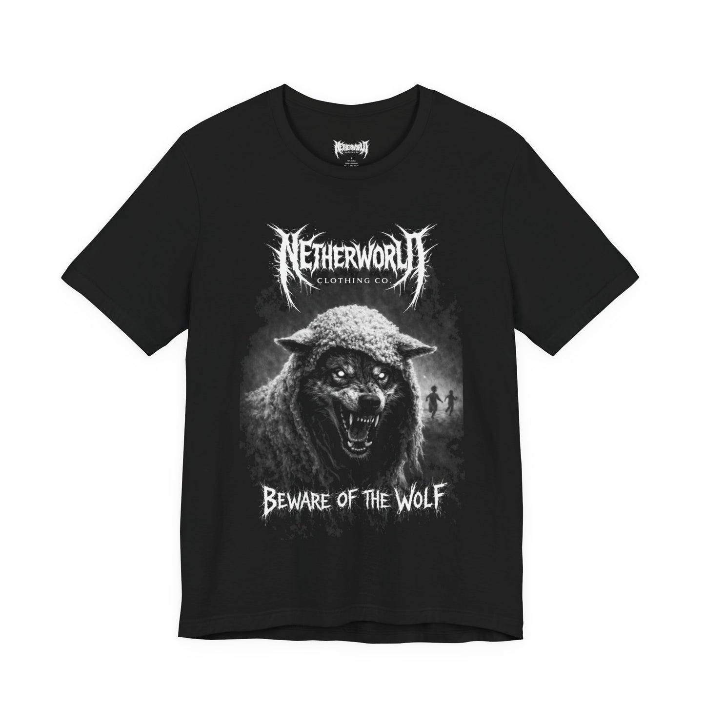 Snarling Wolf 'Beware of the Wolf' Graphic Tee